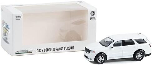 Greenlight 43003-N Hot Pursuit - 2022 دودج دورانجو بيرسوت بوليس - أبيض بمقياس 1:64 دييكاست in Kuwait