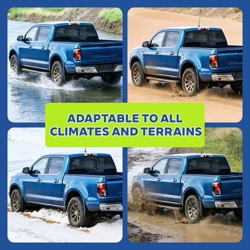 اللوحات الطينية لـ Ford F150 2026 2025 2024 2023 2022 2021، واقيات الطين الأمامية والخلفية المحسنة تناسب ملحقات F150، جميع واقيات حماية الطقس سبلاش 4 قطع مجموعة بدون تركيب مثقاب OEM درابزين in Kuwait