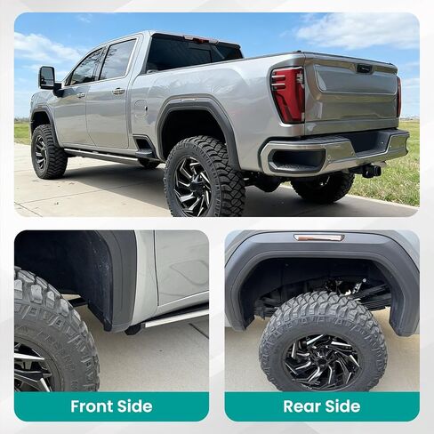 حذف رفرف الطين متوافق مع GMC Sierra HD 2500 3500 2020-2026 2WD/4WD، حذف رفرف الطين الأمامي والخلفي لملحقات GMC Sierra 2500 3500 2020-2026 in Kuwait