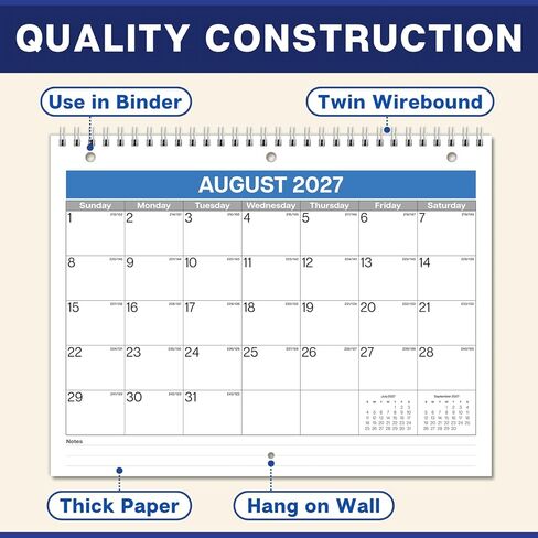 تقويم مكتب Dunwell 22x17 2024، يستخدم كتقويم كبير لسطح المكتب أو تقويم حائط معلق 2024، شبكة كبيرة شهرية 17x22 مخطط تقويم سطح المكتب مع خطوط in Saudi Arabia