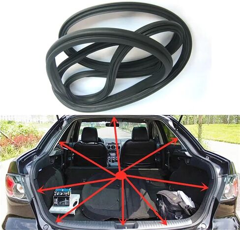 1 Pcs Rubber Black Car Rear Trunk Tailgate Seal Strip GJ6J-62-761 in Kuwait