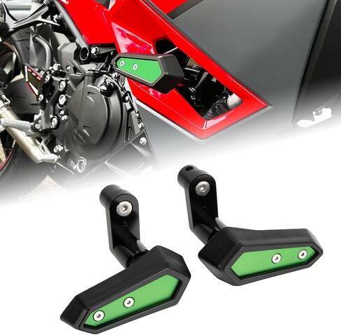منزلق إطار PSLER Ninja 500 - غطاء حماية ضد السقوط للمحرك، وسادة إسقاط للمحرك، واقي من الصدمات للدراجات النارية، منزلق للجسم لـ Ninja500 Z500 SE 2024 2025، أسود in Kuwait