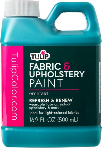Tulip Fabric & Upholstery Paint, Black, 16.9 fl. oz. - Permanent Fabric Paint for Furniture, Clothing & Home Decor in Kuwait