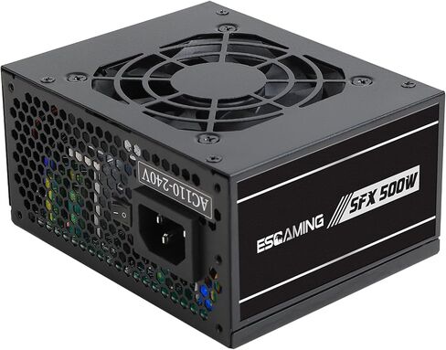 ESGAMING ES850 850W SFX مزود طاقة وحدات كاملة 80+ كفاءة بلاتينية PSU، مروحة FDB صامتة 80 مم، ضمان 10 سنوات in Saudi Arabia