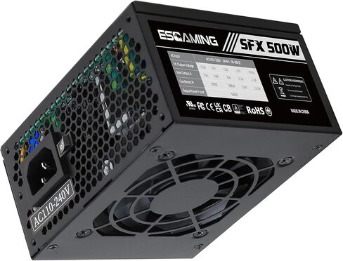 ESGAMING ES850 850W SFX مزود طاقة وحدات كاملة 80+ كفاءة بلاتينية PSU، مروحة FDB صامتة 80 مم، ضمان 10 سنوات in Saudi Arabia