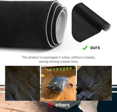 118" L x 60" W Black Suede Headliner Fabric with Foam Backing Material - Tube Packaging - Automotive/Home Micro-Suede Headliner Fabric for Car Replacement/Repair/DIY in Kuwait