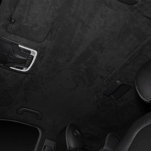 118" L x 60" W Black Suede Headliner Fabric with Foam Backing Material - Tube Packaging - Automotive/Home Micro-Suede Headliner Fabric for Car Replacement/Repair/DIY in Kuwait