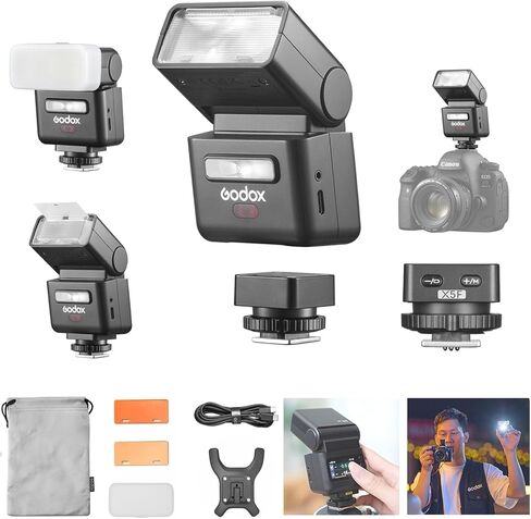 Godox IT32 TTL Flash+X5F for Fujifilm Fuji Cameras, Tochscreen Speedlight, 2.4G Wireless, GN18, HSS, Recycle Time 1.5s, Magnetic Interface, LED Modeling Lamp, on/Off Camera Flash for Wedding, Portrait in Saudi Arabia