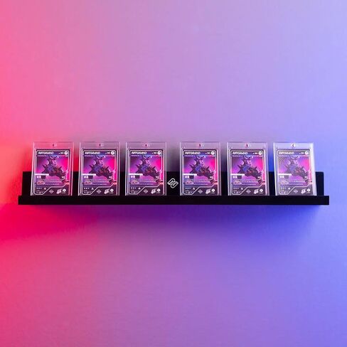 SlabGallery55، أرفف مثبتة في معرض البطاقات لـ 6 ألواح بطاقات تجارية متدرجة، تعرض بطاقاتك المتدرجة، مجموعة من 2 in Kuwait