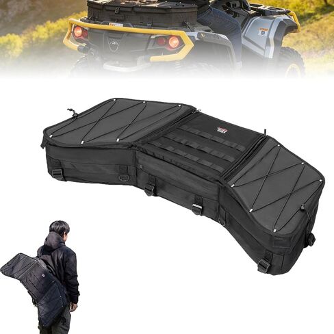 حقيبة KEMIMOTO المحمولة ATV الأمامية الخلفية لتخزين سرير UTV، صندوق تروس مسطح مع نظام مولي، متوافق مع Polaris Sportsman Ranger RZR Can-Am، 1680D مقاومة للماء in Kuwait