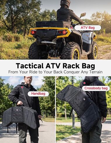 حقيبة KEMIMOTO المحمولة ATV الأمامية الخلفية لتخزين سرير UTV، صندوق تروس مسطح مع نظام مولي، متوافق مع Polaris Sportsman Ranger RZR Can-Am، 1680D مقاومة للماء in Kuwait
