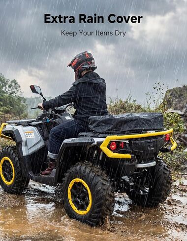 حقيبة KEMIMOTO المحمولة ATV الأمامية الخلفية لتخزين سرير UTV، صندوق تروس مسطح مع نظام مولي، متوافق مع Polaris Sportsman Ranger RZR Can-Am، 1680D مقاومة للماء in Kuwait