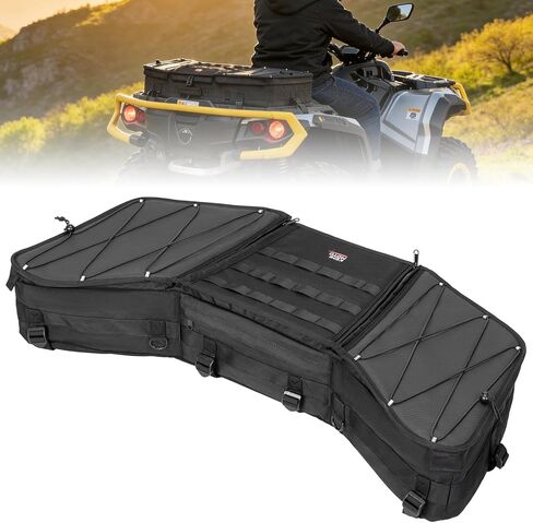 حقيبة KEMIMOTO المحمولة ATV الأمامية الخلفية لتخزين سرير UTV، صندوق تروس مسطح مع نظام مولي، متوافق مع Polaris Sportsman Ranger RZR Can-Am، 1680D مقاومة للماء in Kuwait