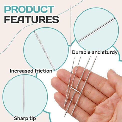 15Pcs Snag Repair Tool,0.03" x 2.36" Snag Nab It Tool,Snag Repair Needle,Leather Craft Sewing Needle Breakage Repair Tool for Knitwear Care and Fabric Maintenance in Kuwait