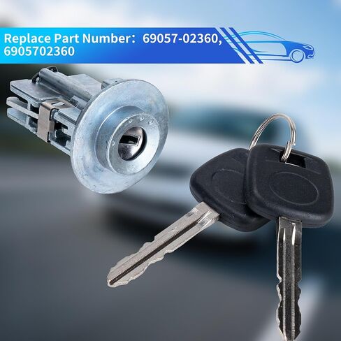 أسطوانة قفل الإشعال مع مفتاحين 69057-02360 متوافقة مع 2009 2010 2011 تويوتا كورولا ماتريكس هايلاندر in Kuwait