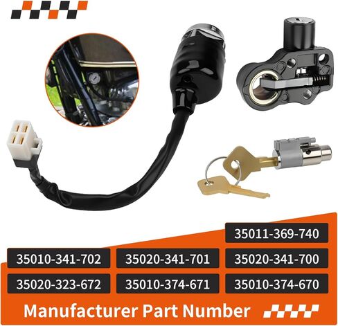 مفتاح الإشعال التبديل مجموعة غلق لهوندا CB200T CB350F CB360 G T CB500K CB550K CB750K CL360 1972-1976 35010-374-671 in Kuwait