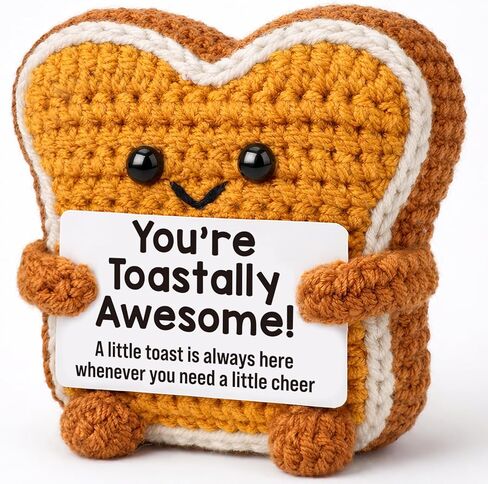 Mini Encouragement Graduation Gift for Her Him Handmade Cheer Up Support Crochet Toast Birthday Appreciation Gifts for Women Men Coworkers Friends Boss Teacher Stress Relief Mental Health Self Care in Saudi Arabia