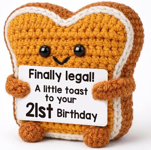 Mini Encouragement Graduation Gift for Her Him Handmade Cheer Up Support Crochet Toast Birthday Appreciation Gifts for Women Men Coworkers Friends Boss Teacher Stress Relief Mental Health Self Care in Saudi Arabia