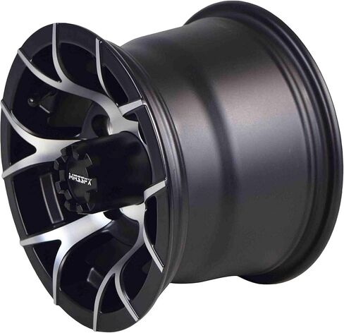 إطارات عربة الجولف MASSFX Pit Viper 10x7 مع نمط مسمار 4/101.6 أو 4 على 4 بوصة - أسود غير لامع - مناسب عالمي لمعظم عجلات عربة الجولف (4 عبوات) in Kuwait