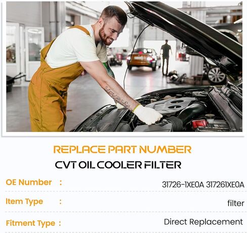 فلتر مبرد الزيت CVT Assy، متوافق مع Nissan Altima Maxima Murano Quest 3.5L V6 Gas CVT ناقل الحركة الأوتوماتيكي 2007-2014، استبدل مرشحات نقل مجموعة فلتر الزيت 31726-1XE0A in Kuwait