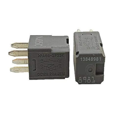 2 قطعة/الوحدة التتابع: PA66-GF33 DC12V 13848981 4 دبابيس 20A التتابع من مضخة زيت الفرامل للسيارات كشافات الضباب مصباح التحكم in Kuwait