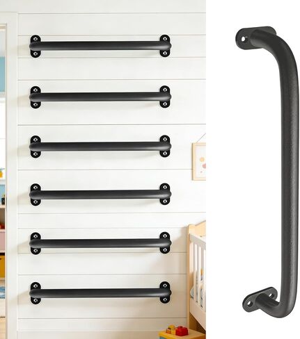 Steel Monkey Bars for Kids, 21.5 Inch, Black, 6 Packs in Kuwait
