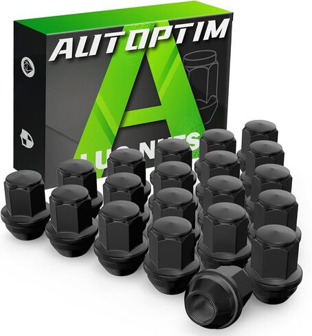 صواميل العروة M12x1.5 من AUTOPTIM - بديلة لـ 2001-2024 Ford Escape، 2012-2018 Focus، 2006-2020 Ford Fusion، 2011-2022 Fiesta، ACPZ1012H 611-303 OEM Factory Chrome Wheel Lug Nut (20 قطعة) in Kuwait