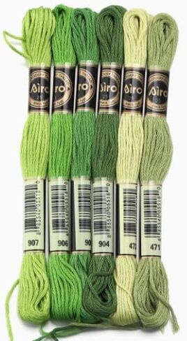6Pcs, Polyester, Embroidery Threads, 8m Length, Red in Kuwait