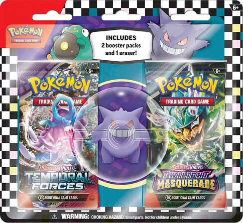 مجموعة الممحاة والبثور المعززة من Pokémon TCG (عبوة من 12 قطعة) - تتضمن عبوات معززة وممحاة قابلة للتجميع - مثالية للعب والمدرسة والمجموعات in Kuwait