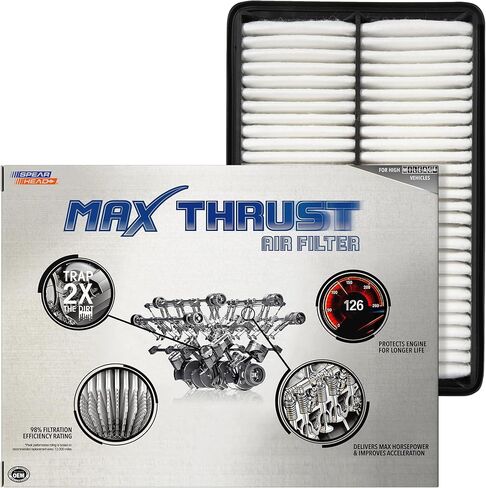 Spearhead Max Thrust Performance Engine Air Filter For All Mileage Vehicles - Increases Power & Improves Acceleration (MT-259) in Saudi Arabia