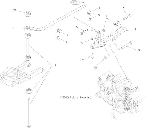 بولاريس 1542226-067 WELD-TORSION BAR BLK رياضي 800 500 700 200 in Kuwait