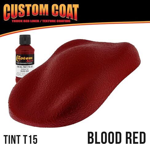 Custom Coat Blood Red 2 Gallon (8 Quart) Urethane Spray-On Truck Bed Liner Kit with Spray Gun and Regulator - Easy Mixing, Shake, Shoot - Textured Protective Coating, Prevent Rust - Car, Auto in Kuwait