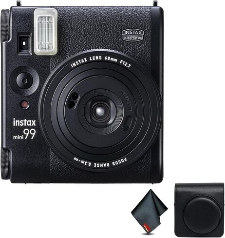 حزمة الكاميرا الفورية Fujifilm Instax Mini 99 مع حقيبة حمل متوافقة مع الطراز القديم - بني + المزيد in Saudi Arabia