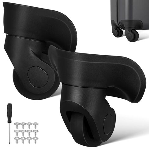 BESTYASH 2-Pack Luggage Wheels Replacement Universal Suitcase Swivel Casters Silent Smooth Rolling Travel Suitcase Wheels Accessories 4.33X3.93X3.54In in Kuwait