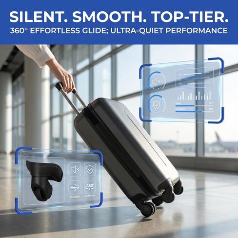 BESTYASH 2-Pack Luggage Wheels Replacement Universal Suitcase Swivel Casters Silent Smooth Rolling Travel Suitcase Wheels Accessories 4.33X3.93X3.54In in Kuwait