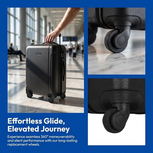 BESTYASH 2-Pack Luggage Wheels Replacement Universal Suitcase Swivel Casters Silent Smooth Rolling Travel Suitcase Wheels Accessories 4.33X3.93X3.54In in Kuwait