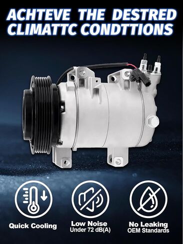 Air Conditioner A/C Compressor Compatible Clutch Compatible With Altima 2007-2012, Sentra 2007-2012 L4 2.5L，AC Compressor for Car CO 10886C 92600JA00A in Kuwait