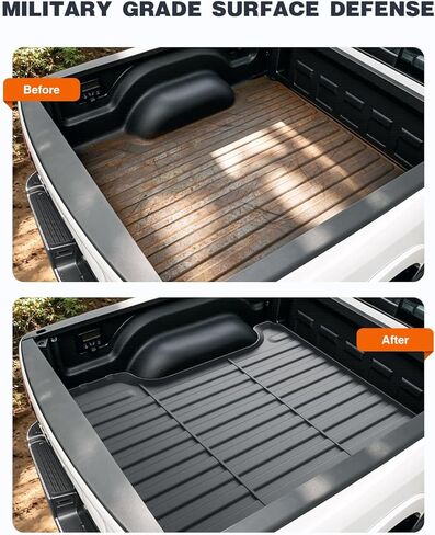 حصيرة سرير شاحنة 5.7FT لـ Ram 1500/1500 RHO 2019-2026 وRAM 1500 Classic 2019-2024 سرير قصير (5FT7 / 67.4 بوصة) ليست لرامبوكس، بطانة سرير شاحنة بضائع مناسبة لجميع الأحوال الجوية، أسود in Kuwait