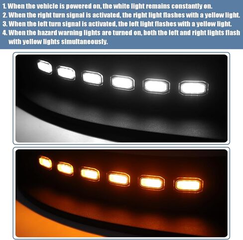 Front Bumper Lip fit for Ram1500 2013-2018, for Ram 1500 Classic 2019-2024 LED Sequential Running Lights Spoiler Body Kit,Matt Black Front Lip LED (for Models with Two Piece Bumper Type) in Kuwait
