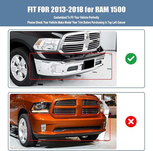 Front Bumper Lip fit for Ram1500 2013-2018, for Ram 1500 Classic 2019-2024 LED Sequential Running Lights Spoiler Body Kit,Matt Black Front Lip LED (for Models with Two Piece Bumper Type) in Kuwait