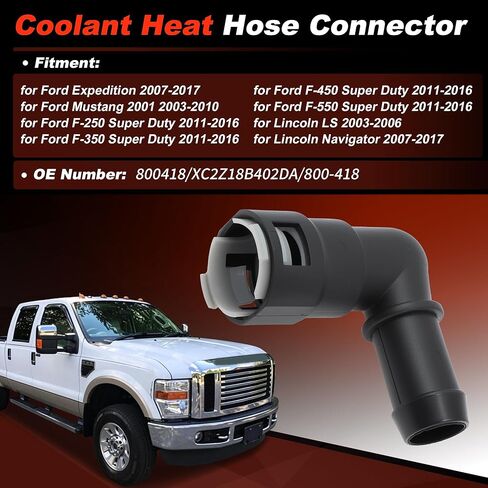 800-418 Heater Core Coolant Hose Connector for Ford Expedition F250 F350 F450 F550 Super Duty for Mustang for Lincoln LS Navigator 90 Degree Elbow Engine Bypass Heater Hose Joint in Kuwait