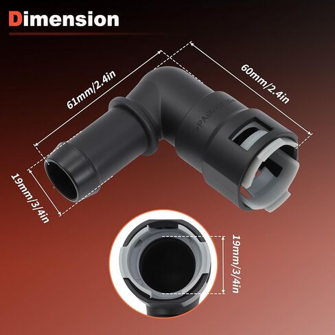 800-418 Heater Core Coolant Hose Connector for Ford Expedition F250 F350 F450 F550 Super Duty for Mustang for Lincoln LS Navigator 90 Degree Elbow Engine Bypass Heater Hose Joint in Kuwait