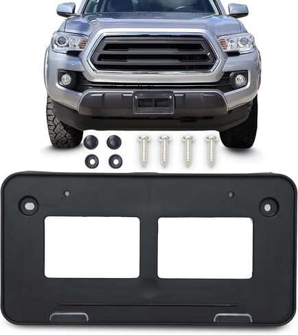 Front Bumper License Plate Brackets Holder Mounting for Toyota Tacoma 2016 2017 2018 2019 2020 2021 2022 2023 Replacement for 57510104011 in Kuwait