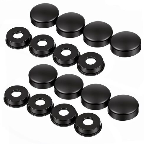 8 Set Car Plate Screw Caps, Black Plastic License Plate Frame Screw Covers Caps, Universal Car Plates Bolts Fastener Head Cover Cap for Cars Truck Van Motorcycle in Kuwait