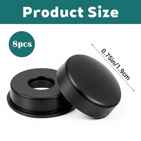 8 Set Car Plate Screw Caps, Black Plastic License Plate Frame Screw Covers Caps, Universal Car Plates Bolts Fastener Head Cover Cap for Cars Truck Van Motorcycle in Kuwait