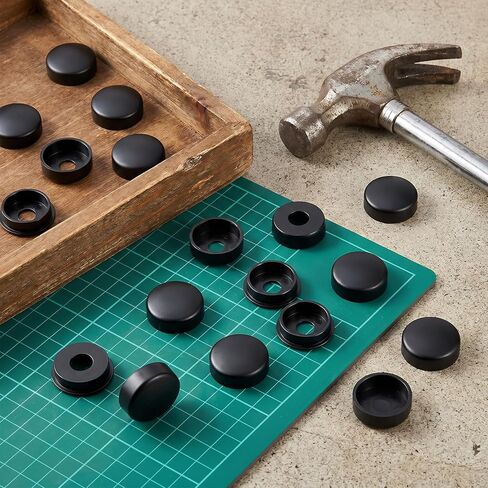 8 Set Car Plate Screw Caps, Black Plastic License Plate Frame Screw Covers Caps, Universal Car Plates Bolts Fastener Head Cover Cap for Cars Truck Van Motorcycle in Kuwait