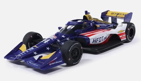 IXO IND64042 سانتينو فيروتشي 2026 #14 AJ Foyt منازل لقواتنا بمقياس 1:64 دييكاست مع صندوق تجميع للبالغين قابل للجمع in Kuwait