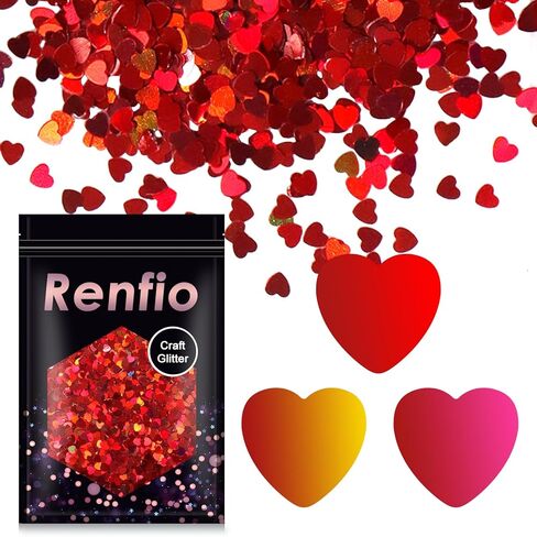 Renfio 1.75 أوقية 50 جرام من قصاصات ميكي ماوس المجسمة اللامعة ميكي ماوس على شكل ترتر لامع يلمع من الراتنج المتألق والترتر المكتنز من أجل قالب فني للأظافر لتزيين العطلات - فضي ليزر in Kuwait