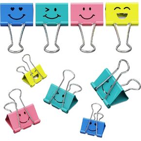 Optomni Binder Clips, 62 Pack, Assorted Sizes – Small, Medium & Large, Colorful Metal Paper Clips for Office, School, Documents, Files & Organizing in Kuwait