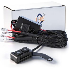JHE Motorcycle Led Light Wiring Harness Kit,Driving Light Switch, With Waterproof Motorcycle Light Switch, Used To Control Led Light Bar/Driving Light/Fog Light Wiring Harness For Motocycle,3 MODE. in Saudi Arabia